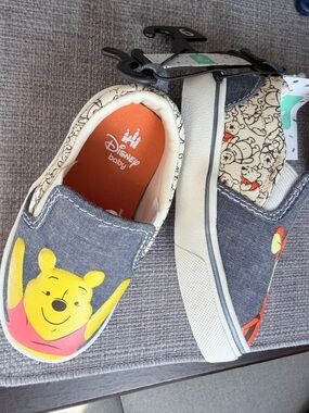 Disney Winnie the Pooh Denim Slip-On Kids Sneakers